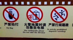 Rare plaatjes in de lift...